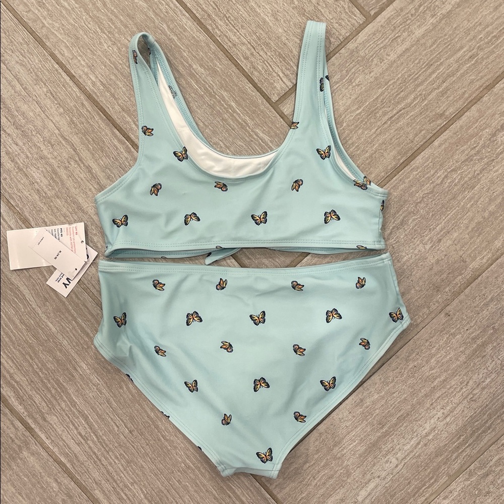 Kids Light Blue Butterfly Tank Bikini Set - Brand Unspecified - Picture 4 of 4